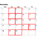 11月12月の営業カレンダー